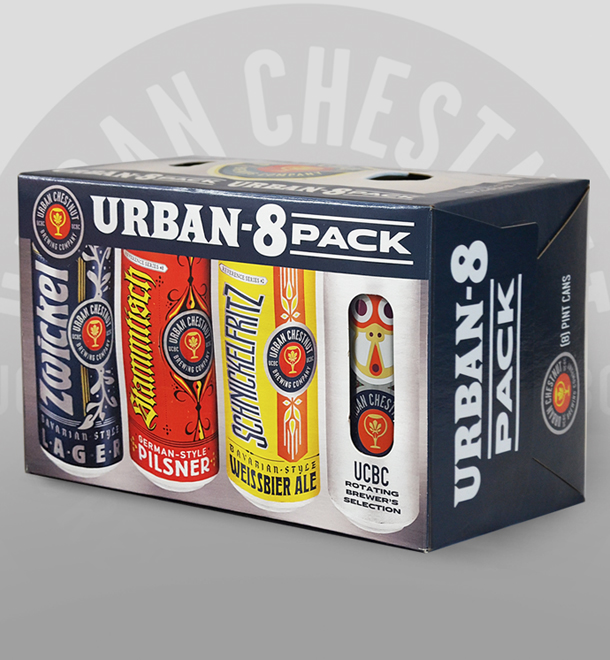 Introducing the UCBC Urban 8-pack, for beer drinkers who like some variety in their beer selection.